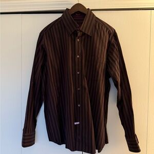 Men's Striped Purple Shirt